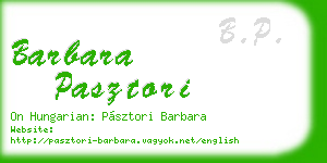 barbara pasztori business card